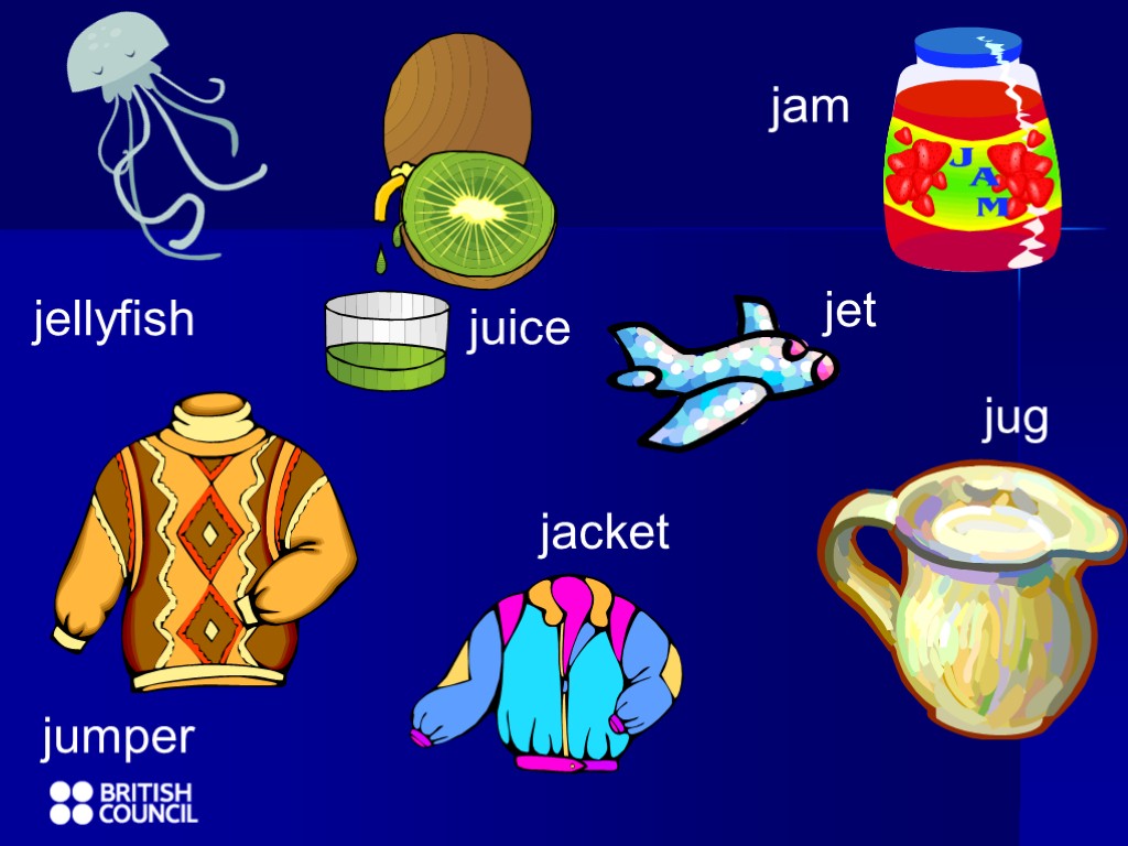 juice jam jellyfish jet jug jumper jacket